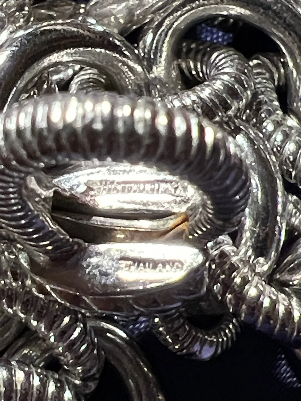 Retired Judith Ripka 925 Silver Chunky Silver Rope Link Necklace - Picture 2 of 5